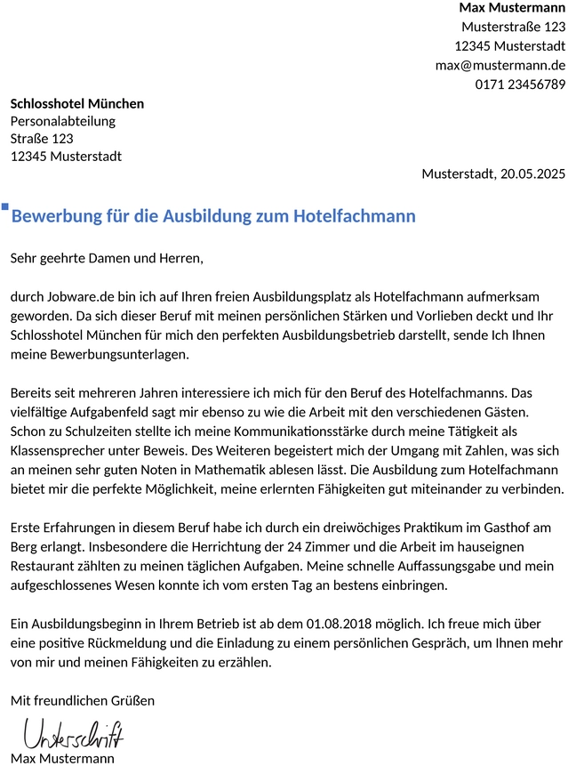 bewerbung-hotelfachmann-frau-ausbildung