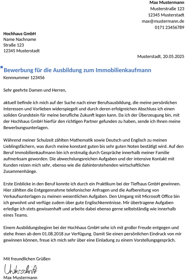 bewerbung-immobilienkaufmann-frau-ausbildung