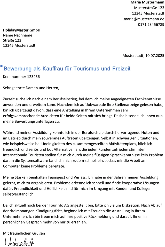 bewerbung-kauffrau-tourismus-freizeit-unterlagen