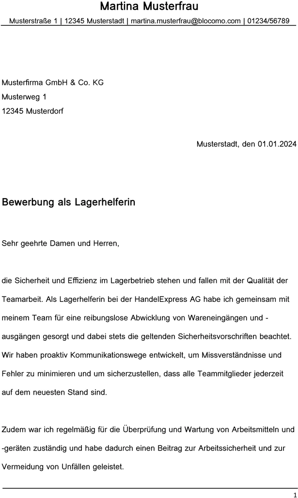 bewerbung-lagerhelferin-vorlage