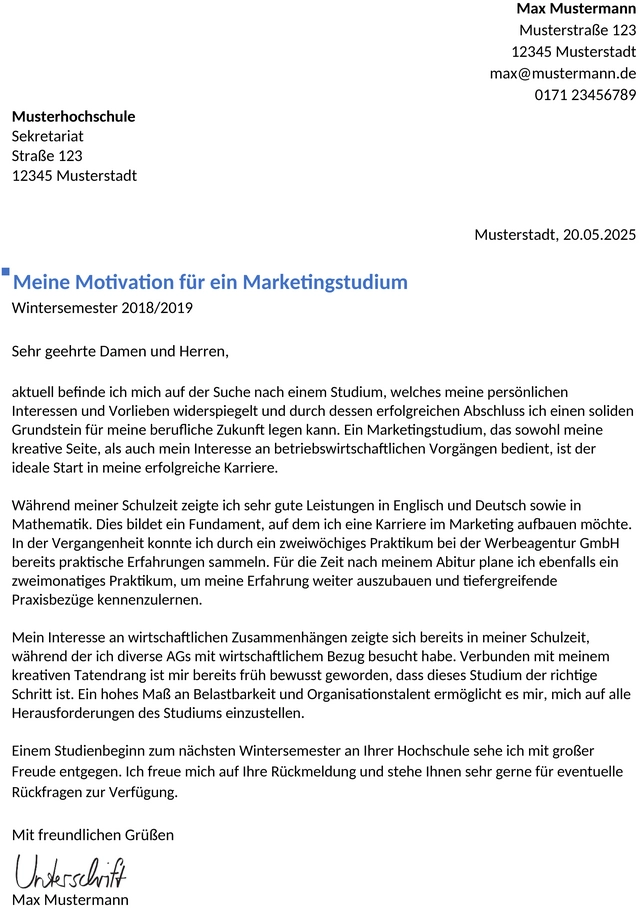 bewerbung-marketing-studium
