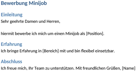 bewerbung-minijob