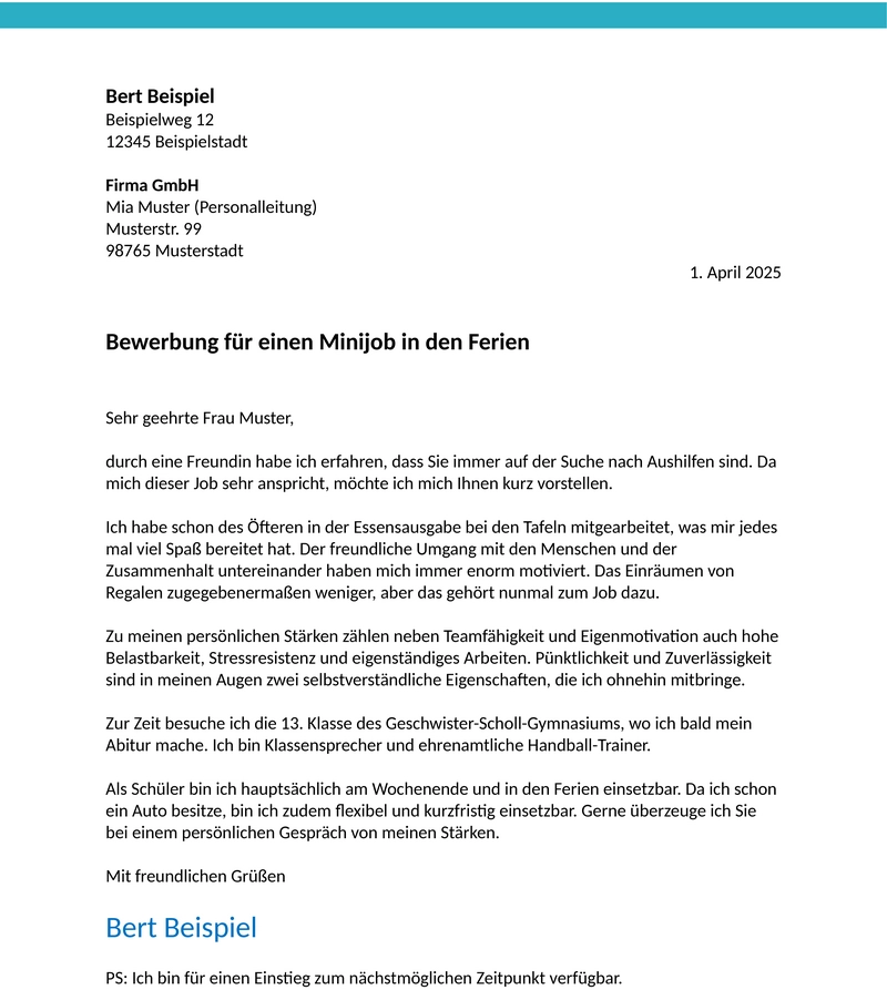 bewerbung-minijob-schueler-ferien-muster-vorlage