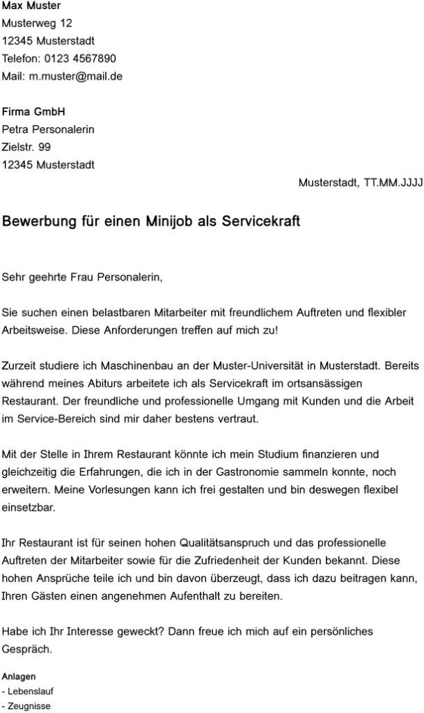 bewerbung-minijob-servicekraft-vorlage-word