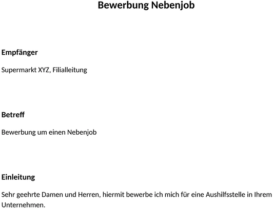 bewerbung-nebenjob