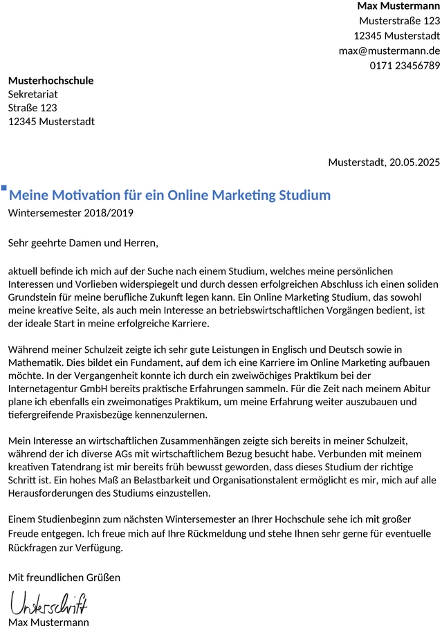 bewerbung-online-marketing-studium