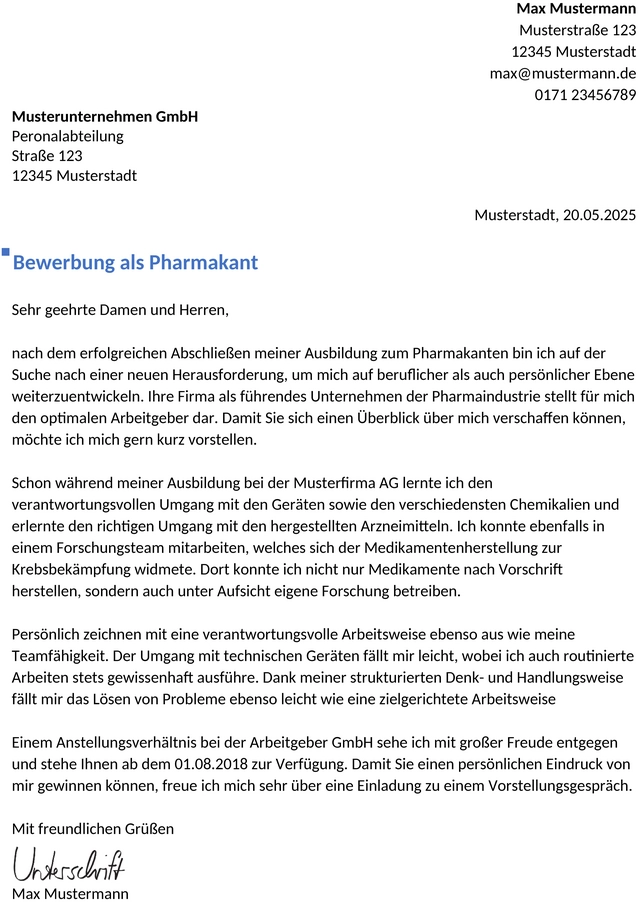 bewerbung-pharmakant-berufseinstieg