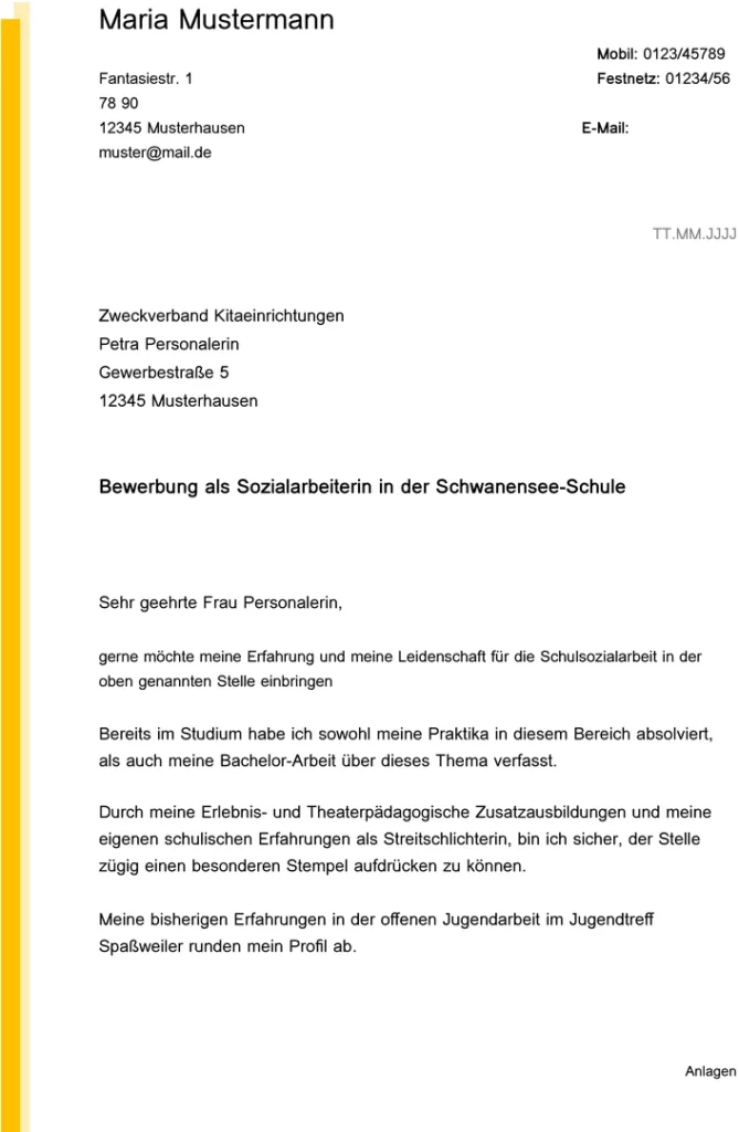 bewerbung-sozialarbeiterin-vorlage