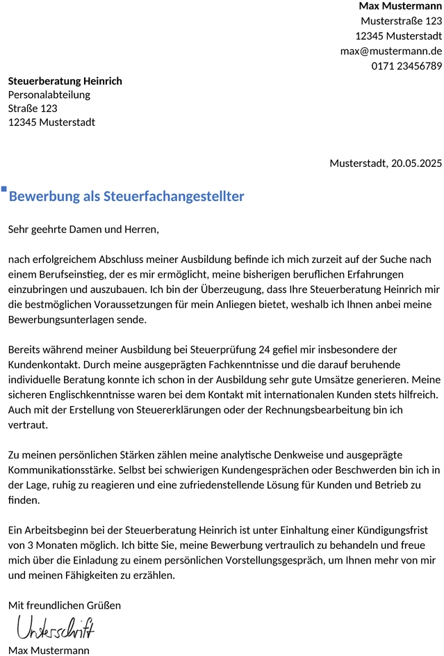 bewerbung-steuerfachangestellte-berufseinstieg