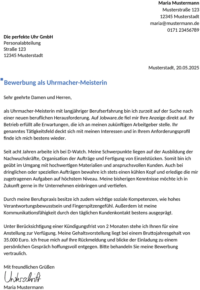 bewerbung-uhrmachermeister-berufserfahren