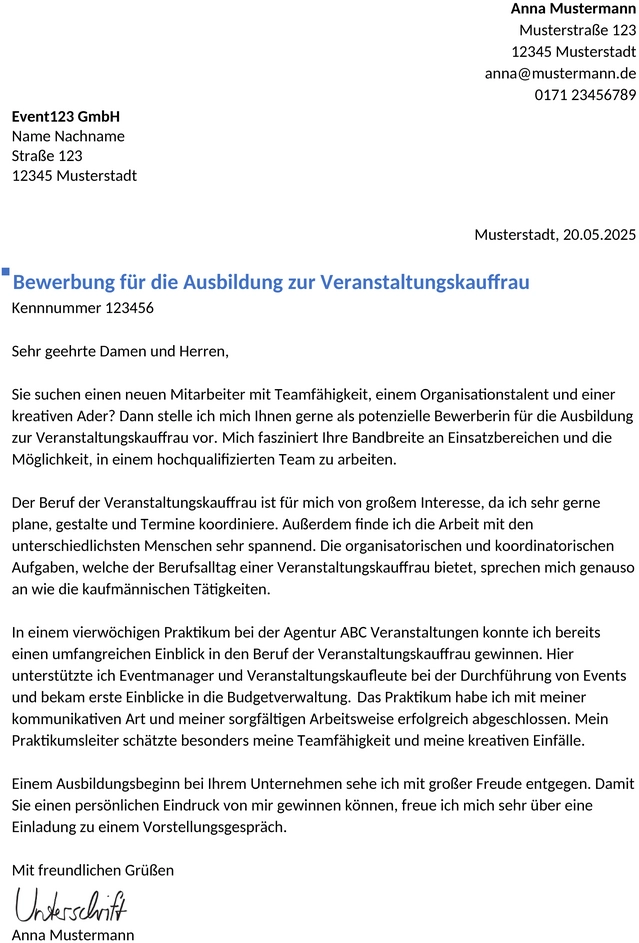 bewerbung-veranstaltungskaufmann-frau-ausbildung