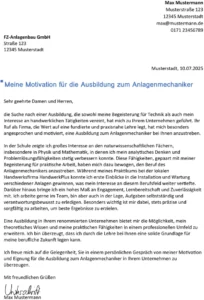 bewerbung-vorlage-anlagenmechaniker-ausbildung