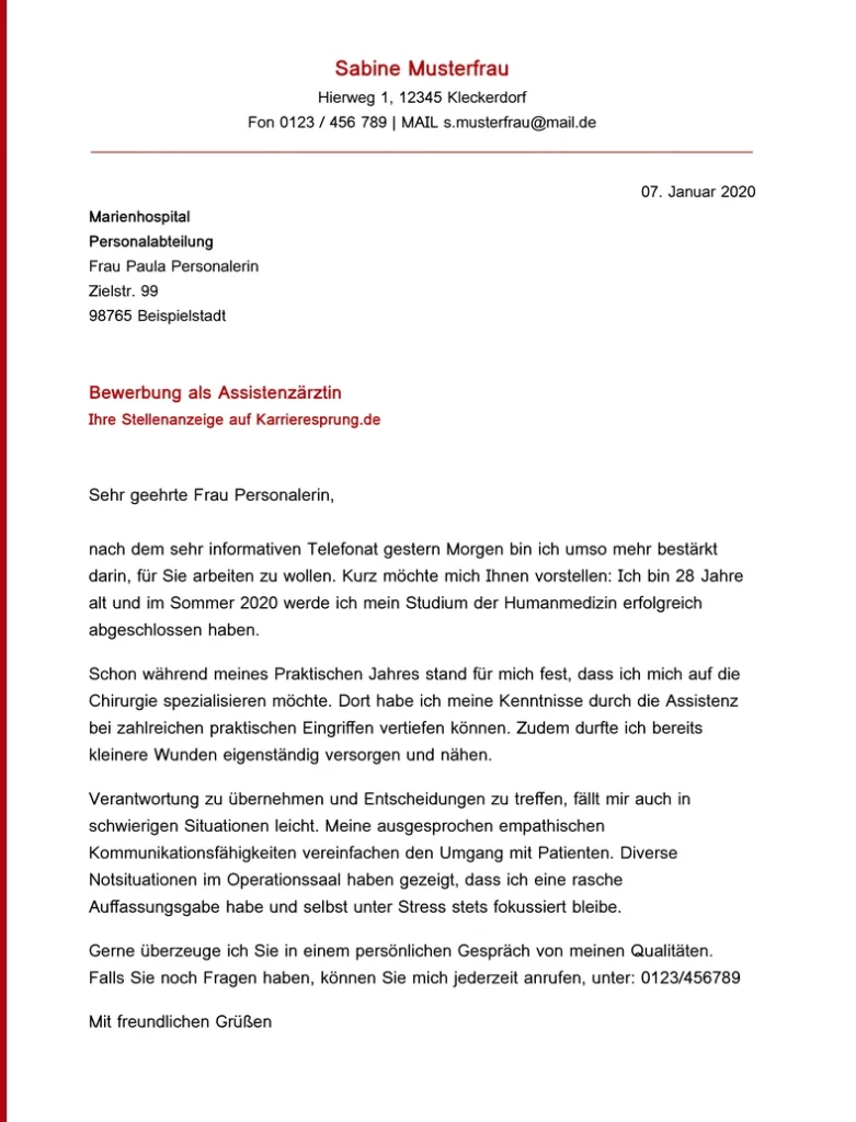 bewerbung-vorlage-assistenzarzt-mit-anschreiben