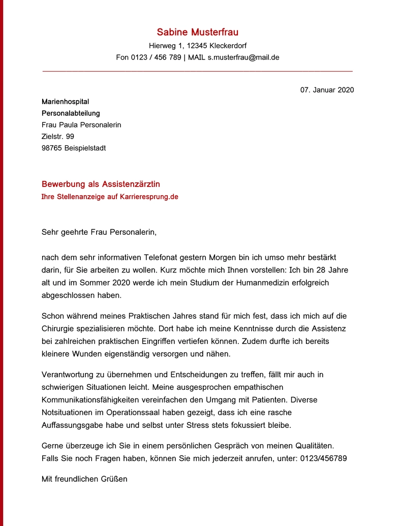 bewerbung-vorlage-assistenzarzt-mit-anschreiben