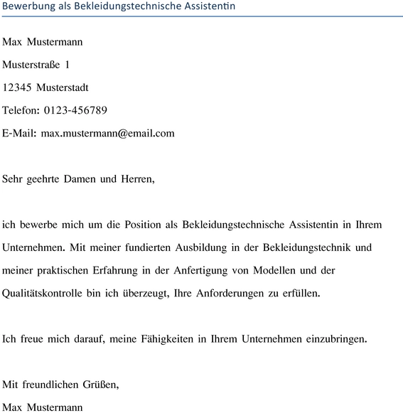 bewerbung-vorlage-bekleidungstechnische-assistentin