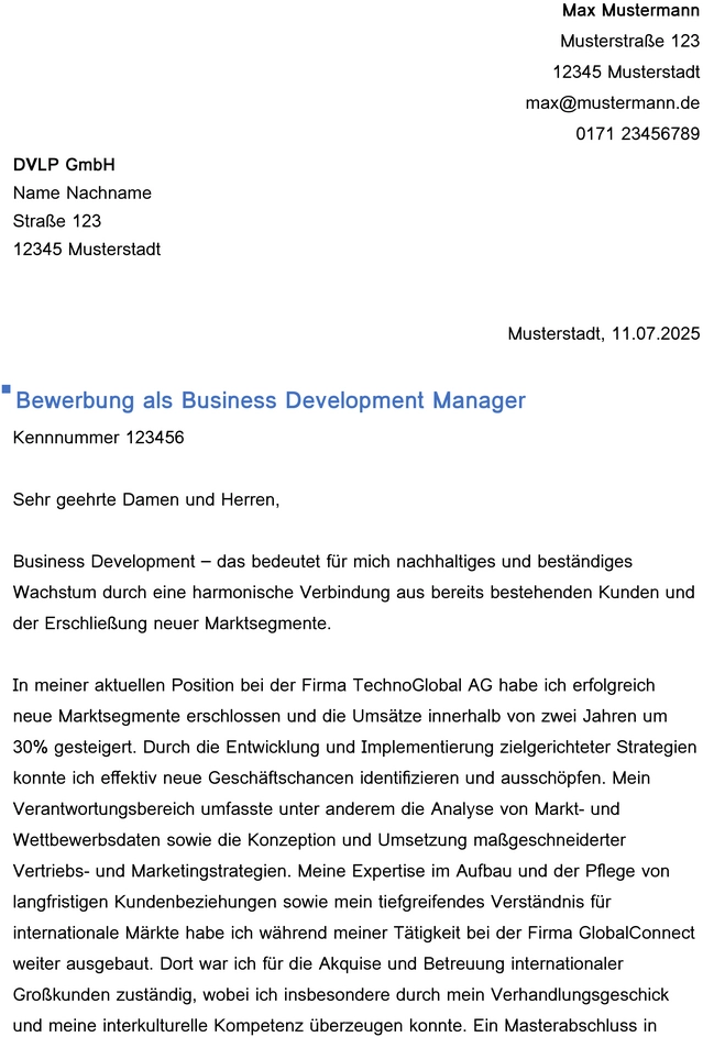 bewerbung-vorlage-business-development-manager
