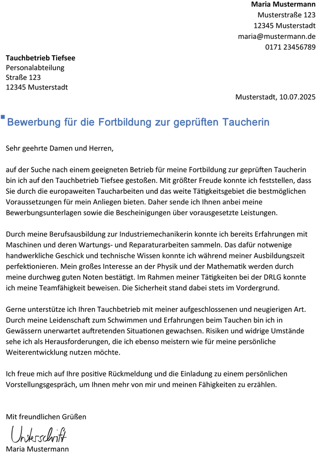 bewerbung-vorlage-fortbildung-gepruefte-taucherin