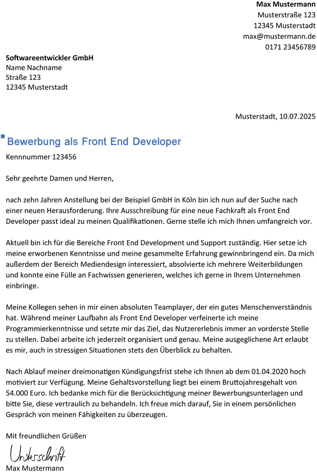 bewerbung-vorlage-front-end-developer-bewerbung-gestalten