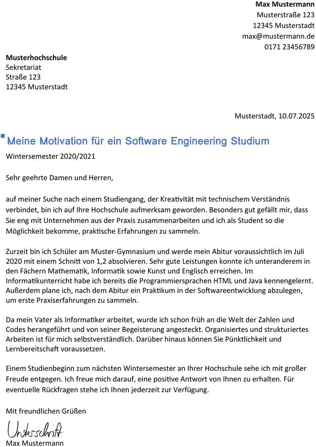 bewerbung-vorlage-fuer-software-engineering-studium