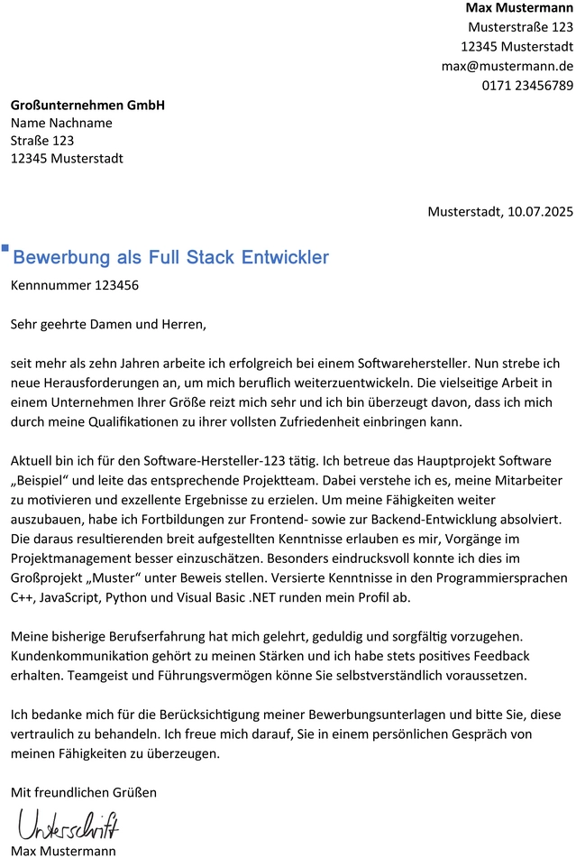 bewerbung-vorlage-full-stack-entwickler-berufserfahren