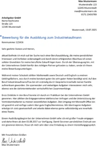 bewerbung-vorlage-industriekaufmann-ausbildung
