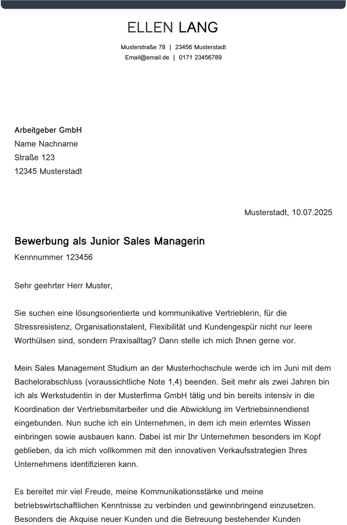 bewerbung-vorlage-junior-sales-managerin