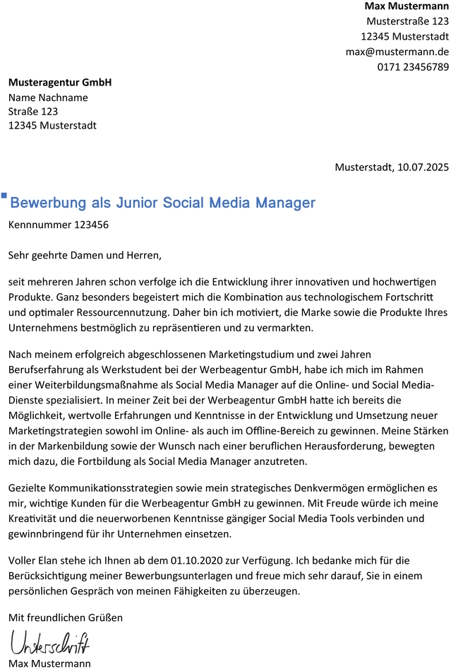 bewerbung-vorlage-junior-social-media-manager