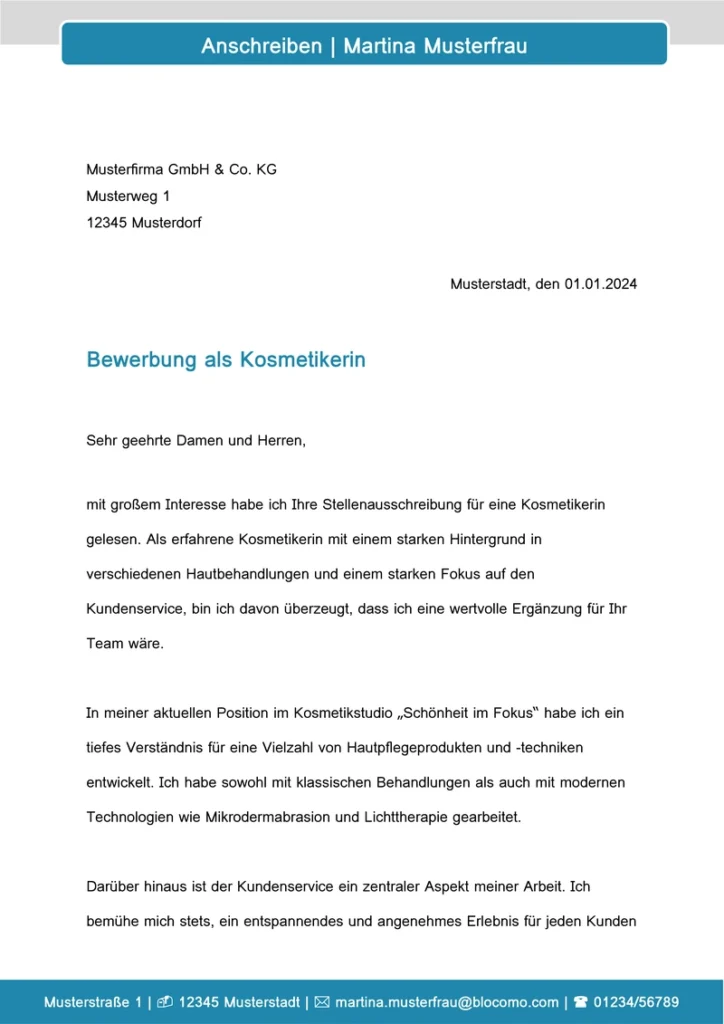 bewerbung-vorlage-kosmetikerin