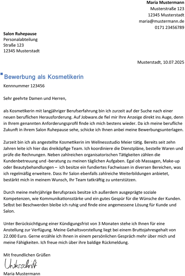 bewerbung-vorlage-kosmetikerin-berufserfahren