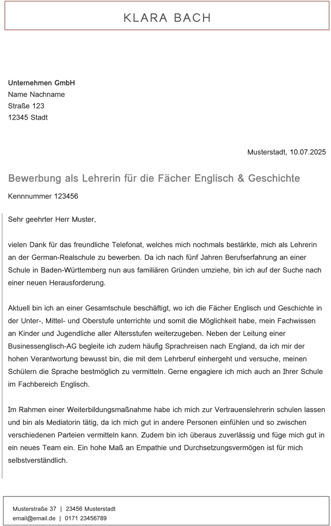 bewerbung-vorlage-lehrerin-unterrichtsfachen