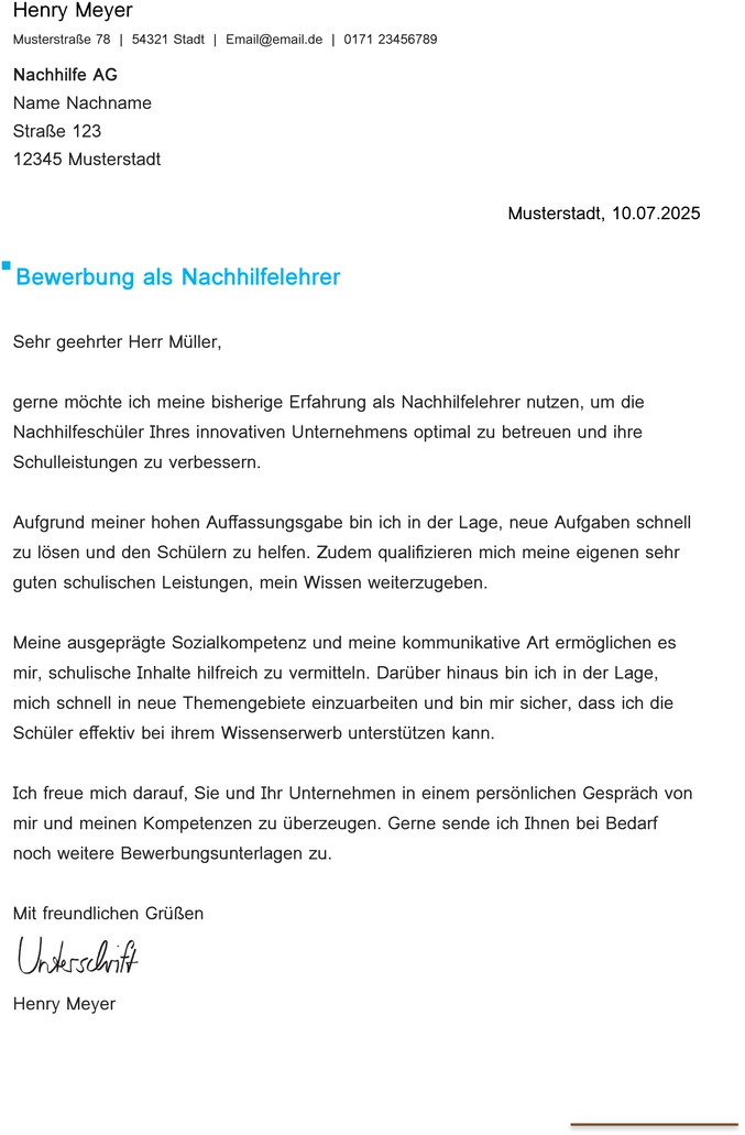 bewerbung-vorlage-nachhilfelehrer-mit-lebenslauf