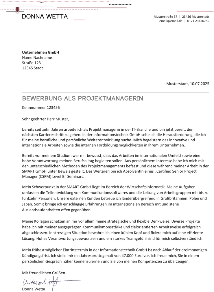 bewerbung-vorlage-projektmanagerin-word