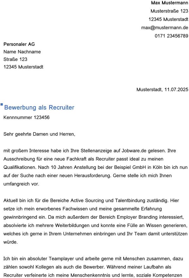bewerbung-vorlage-recruiter-als-stellenanzeige