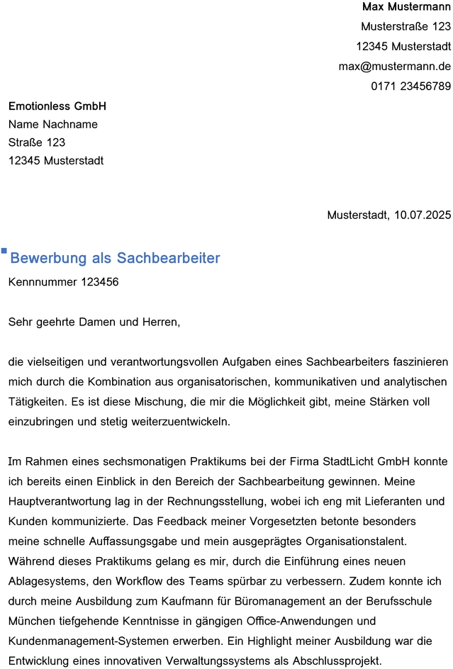 bewerbung-vorlage-sachbearbeiter-berufseinstieg
