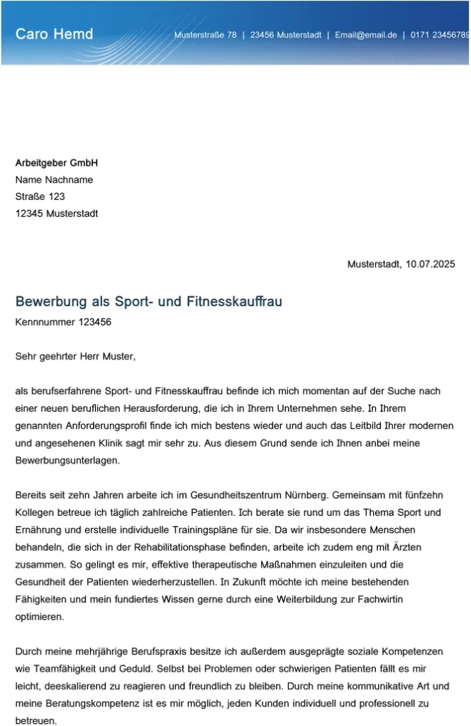bewerbung-vorlage-sport-und-fitnesskauffrau