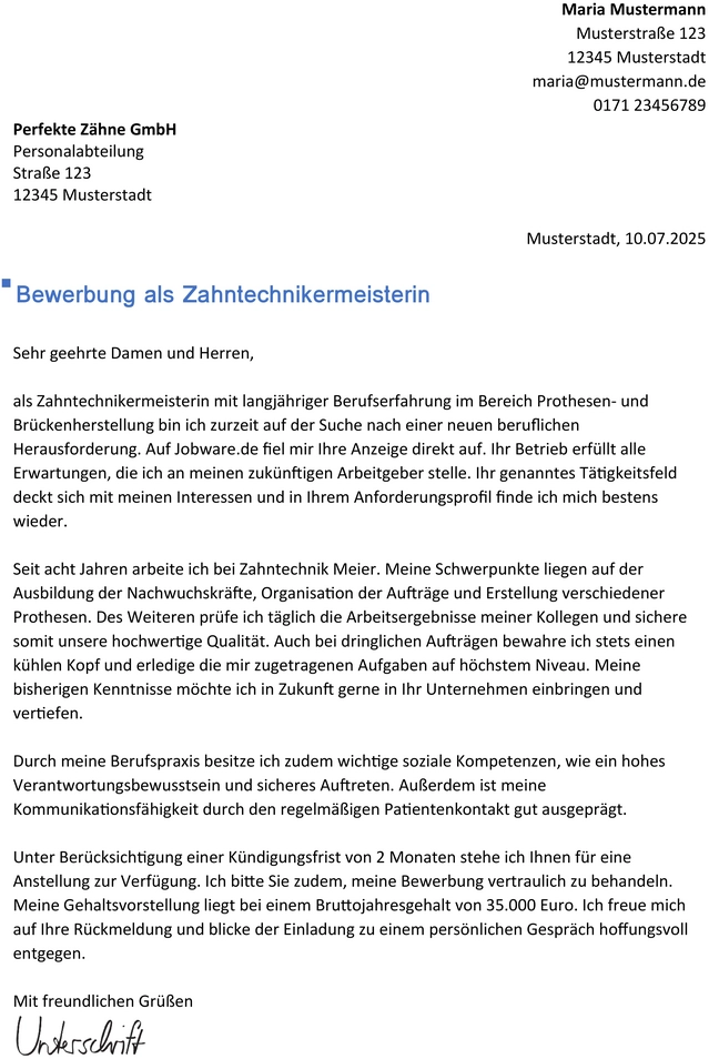 bewerbung-zahntechnikermeisterin-berufserfahren