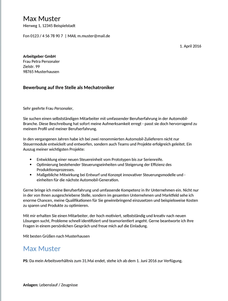 bewerbungsmuster-vorlage-stellenanzeige