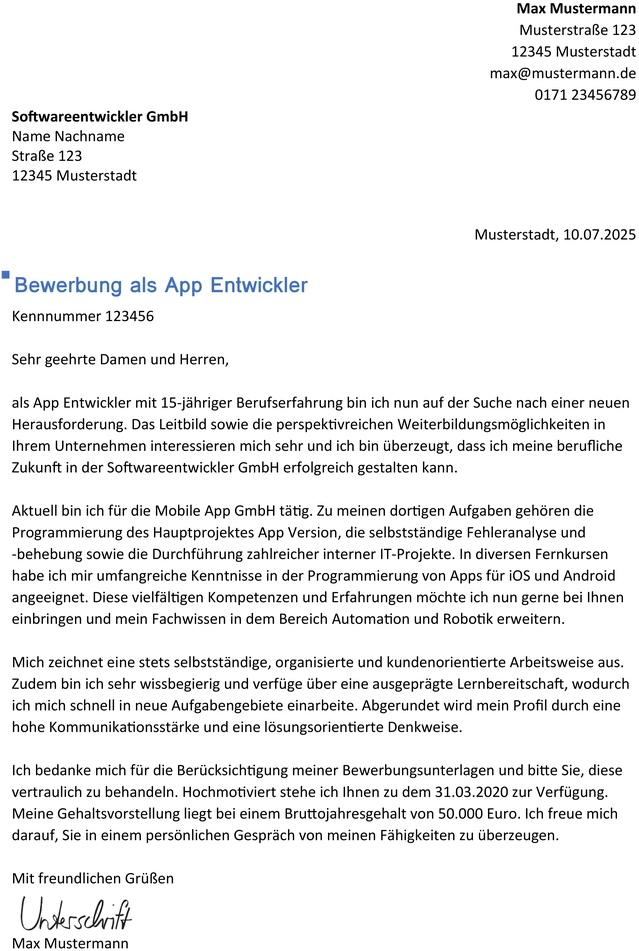 bewerbungsvorlage-app-entwickler-berufserfahrung-anpassen