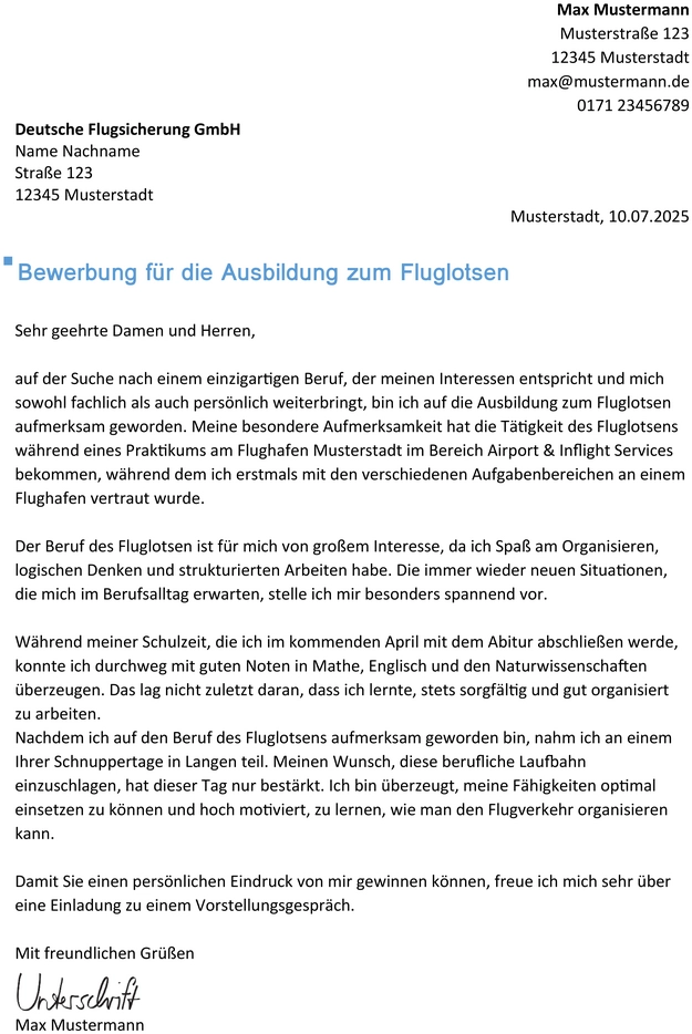 bewerbungsvorlage-ausbildung-fluglotse
