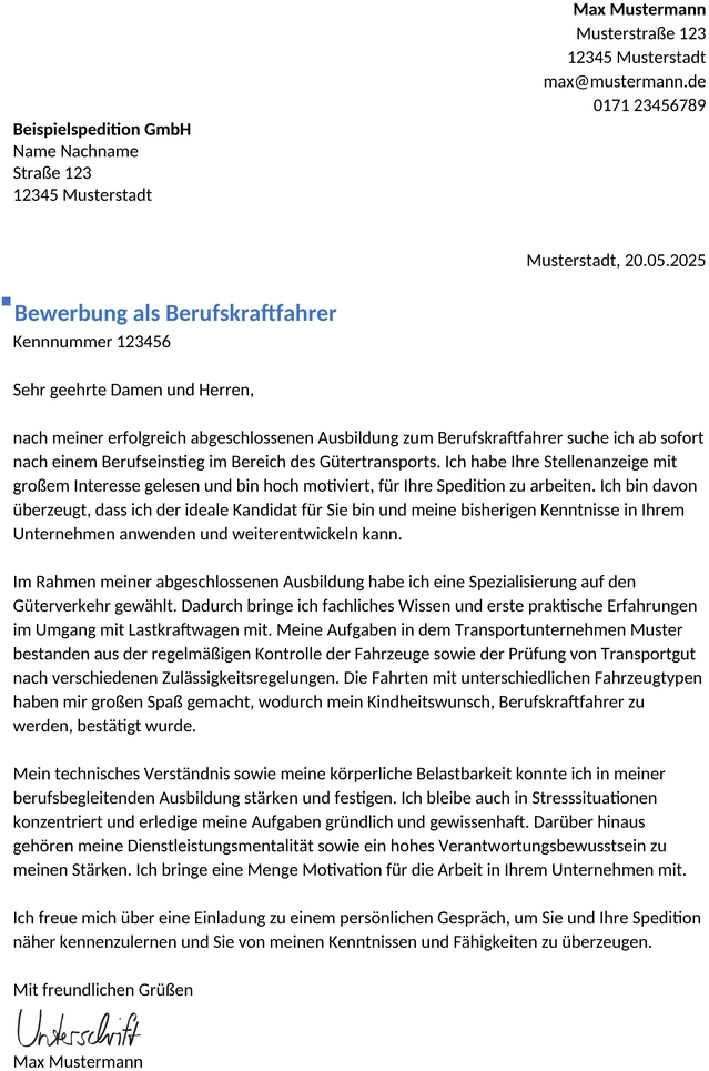 bewerbungsvorlage-berufskraftfahrer-berufseinstieg
