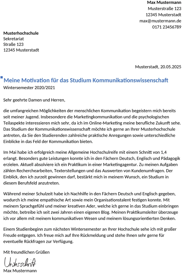 bewerbungsvorlage-content-manager-studium