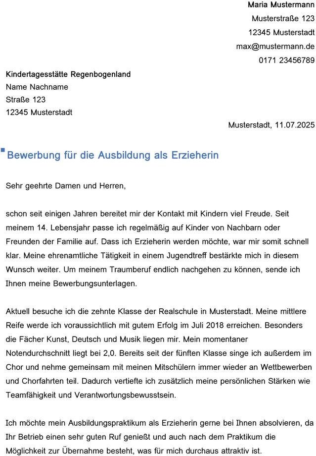 bewerbungsvorlage-fuer-die-ausbildung-als-erzieherin