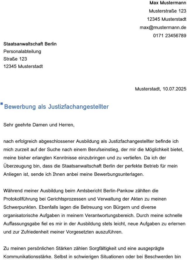 bewerbungsvorlage-fuer-justizfachangestellten-berufseinstieg