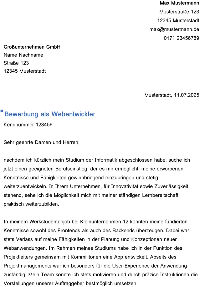 bewerbungsvorlage-fuer-webentwickler-berufseinstieg