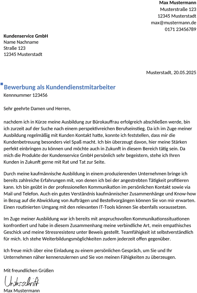 bewerbungsvorlage-kundendienstmitarbeiter-berufseinstieg