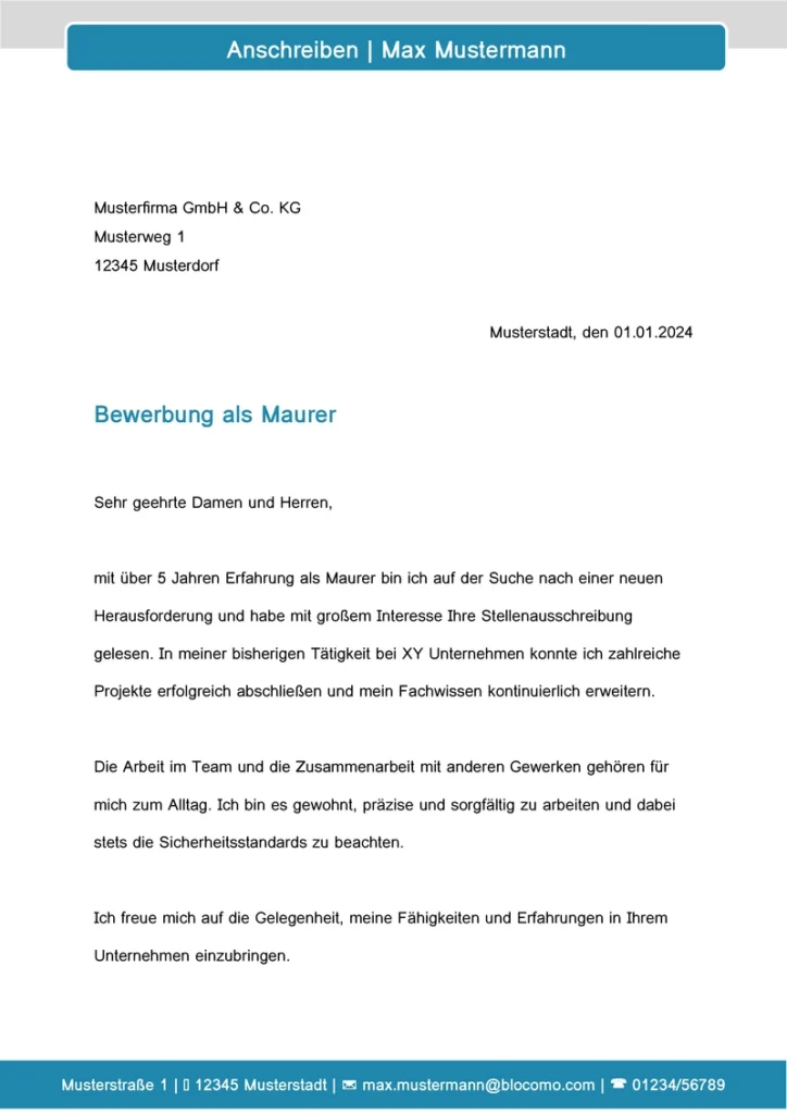bewerbungsvorlage-maurer-als-maurer-gestalten