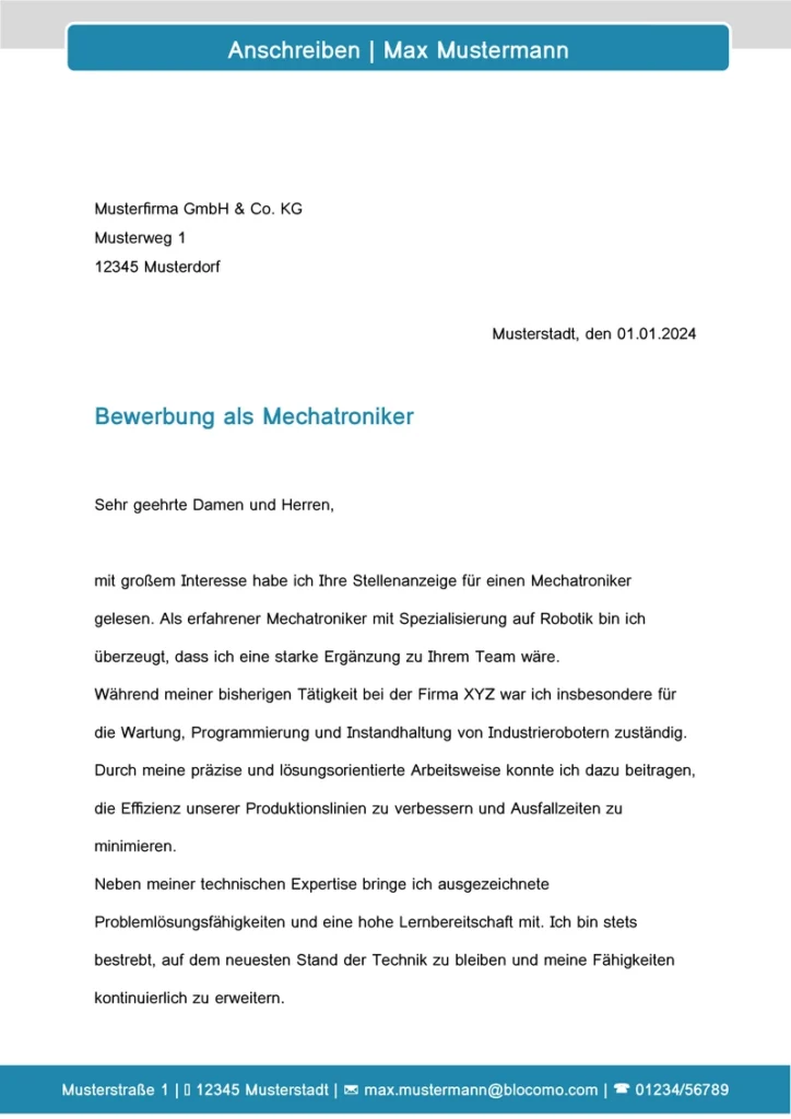 bewerbungsvorlage-mechatroniker-professionelles-layout