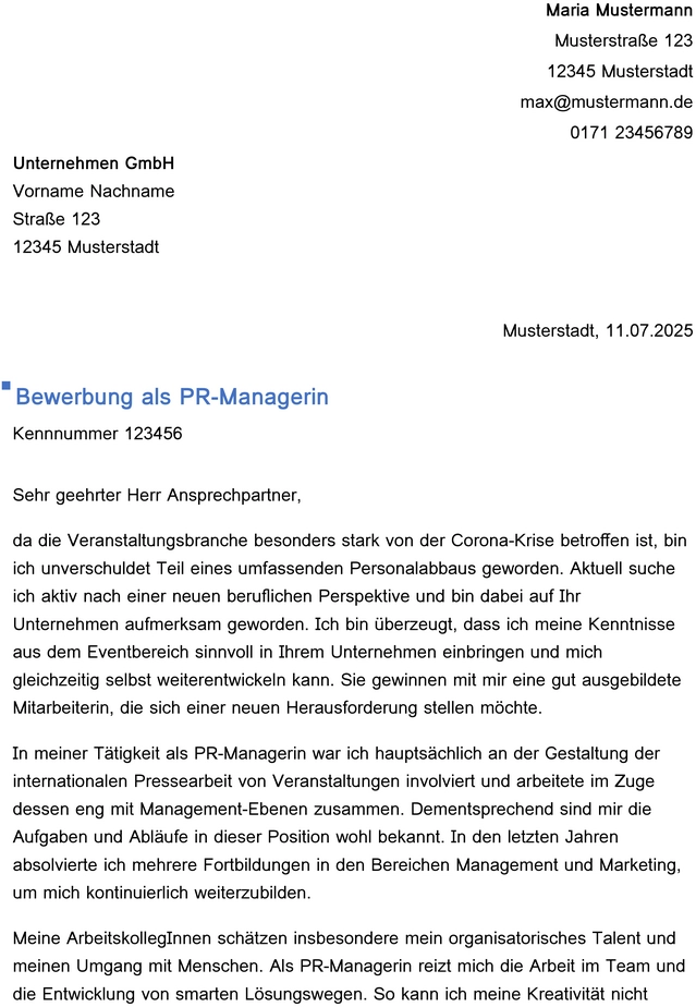 bewerbungsvorlage-pr-managerin-bewerbung-gestalten
