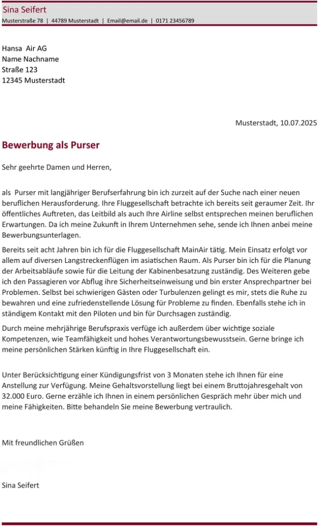bewerbungsvorlage-purser-in-der-luftfahrt