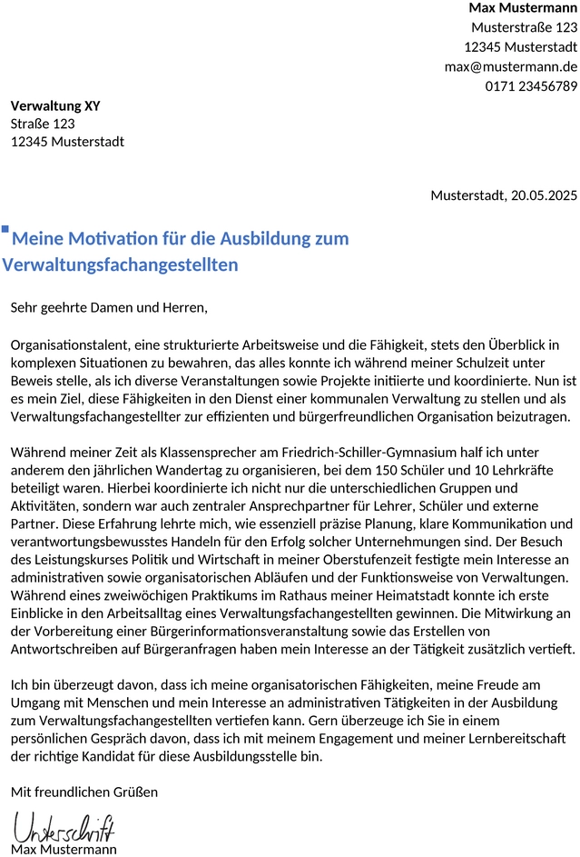 bewerbungsvorlage-sachbearbeiter-ausbildung